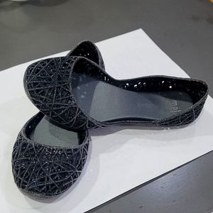 Mini Melissa size 12 black ballet shoes
